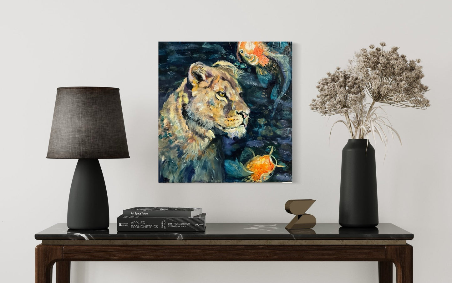 Blue Serenity: Lioness's Determination - Fine Art by Sarah Andreas