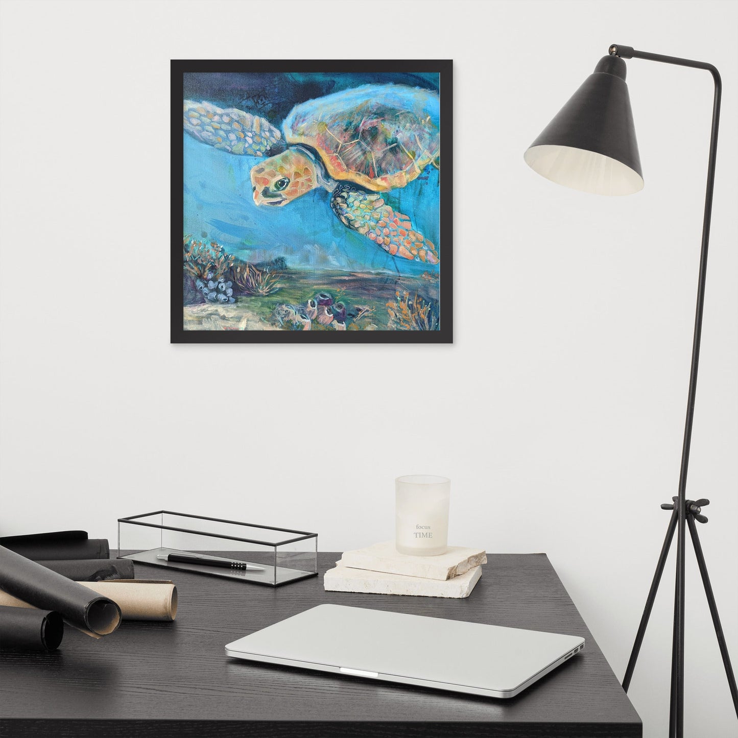 Framed print - Sea Tutle - Fine Art by Sarah Andreas