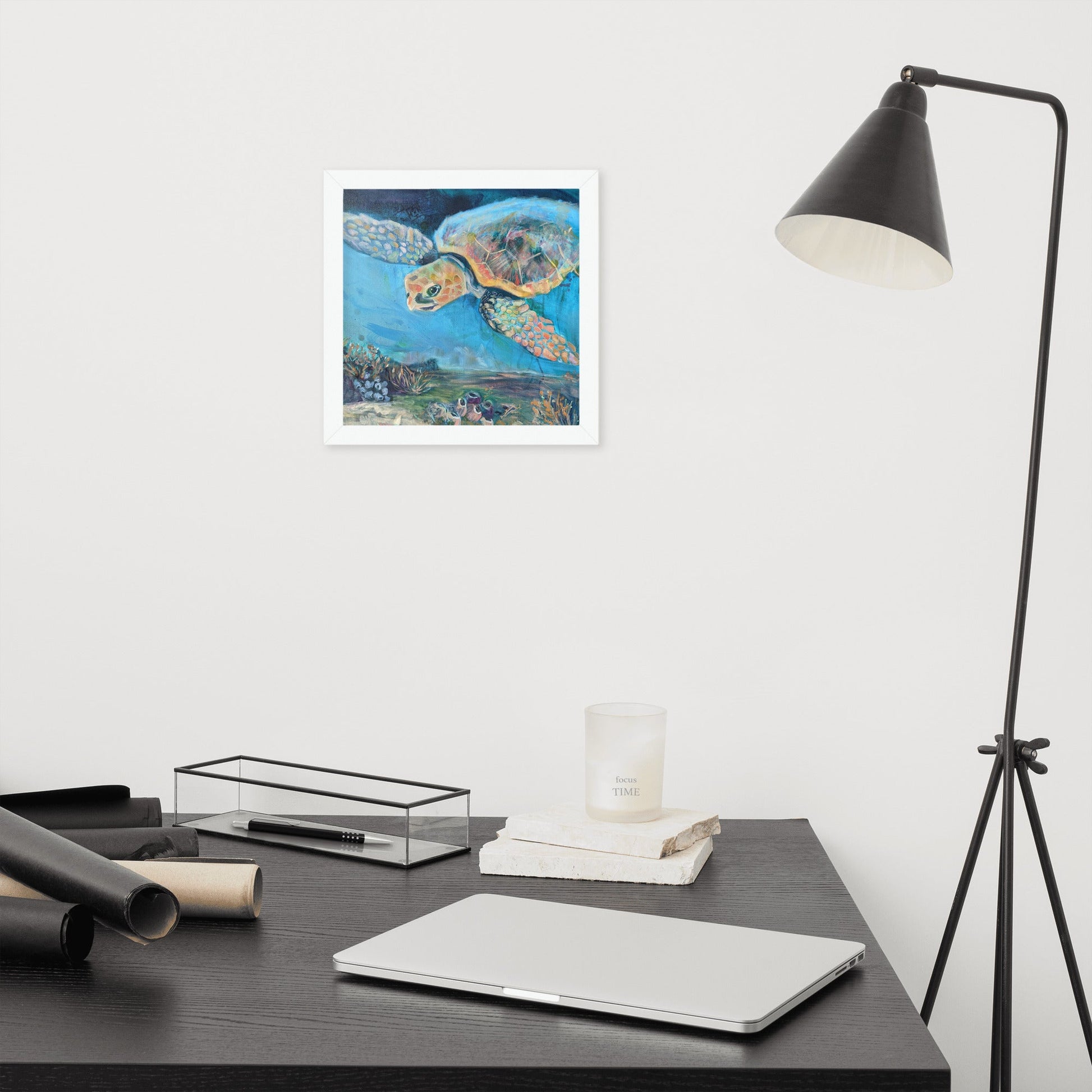 Framed print - Sea Tutle - Fine Art by Sarah Andreas